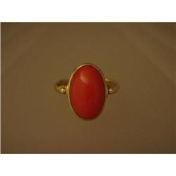 Ring  Vintage  14ct  Coral  German 1928 #1237566