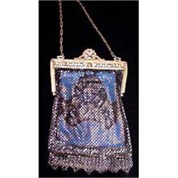 Mandalian Mesh Purse with Enameled Frame #1237573