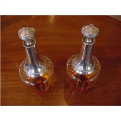 Pair 19th C. French Sterling Decanters #1237587