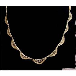 French 18K Yellow Gold Necklace #1237589