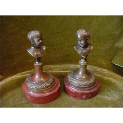 Pair Bronze Babies on Marble #1237590