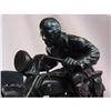 Image 1 : Art Deco Bronze Motorcycle with Rider, Signed #1237606