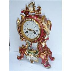 Paris porcelain striking mantle clock #1237647