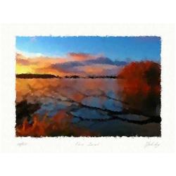 Lithograph "Fiery Sunset" by Livitin In. #1237712
