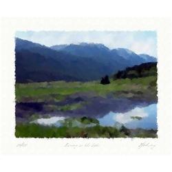 Lithograph "Evening on the Lake" by Livitin In.#1237719