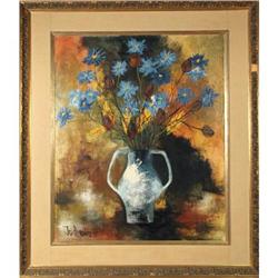 Jan Claude Brulere Oil Painting, Flower Still #1237733
