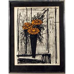 Bernard Buffet, Framed Lithograph, Flower #1237741