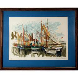 Simon Chaye S/N Lithograph, Sailboat #1237744