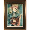 Image 1 : Limited Edition Lithograph,Woman with Guitar #1237750