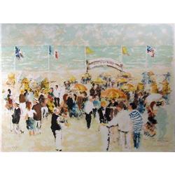 Urbain Huchet S/N Lithograph, Bar de la Plage  #1237756