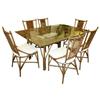 Image 1 : vintage rattan dining table/6 chairs (modern) #1237817