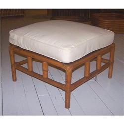 Rattan stool with new upholstery! (modern) #1237882