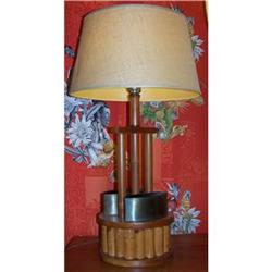  Rattan Lamp with Planter base (modern) #1237890