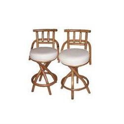 Pair of rattan stools-midcentury, modern #1237918