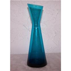 Morgantown Blue Glass Carafe (modern vase) #1237950