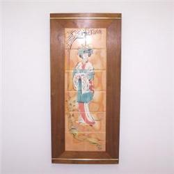 oriental frieze, 12 tiles-midcentury modern art#1237963