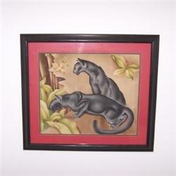 Airbrush watercolor, panther (modern art) #1237964
