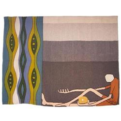 Large Modernist Textile by "Jag" #1237980