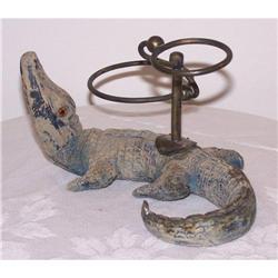 Vintage Alligator Shaving Holder #1237983