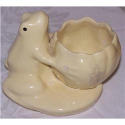 Pottery Frog and Lily planter (pottery) #1238009