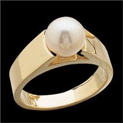 14K Gold Ring CULTURED PEARL 8.0MM #1238053