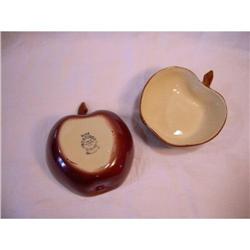 Pair of 1940's Franciscan Apple  Bakers #1238059