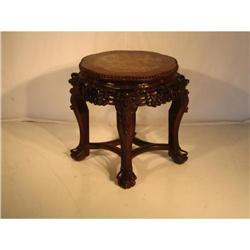 Carved Chinese Chippendale Style Plant Stand #1238078