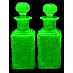Boston Sandwich Vaseline Glass Perfume Bottles #1238131