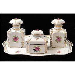 German Perfume Bottle, Jar and Tray Vanity Set #1238134