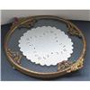 Image 1 : APOLLO Brass, Lace, Glass Jeweled, Round Tray #1238145