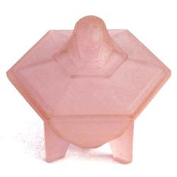SPHINX Art Deco Pink Satin Glass Powder Jar #1238207