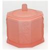 Image 1 : Pink Satin Glass Female Figural Powder Jar #1238217