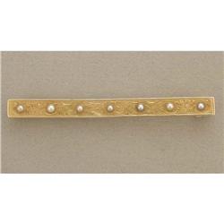 14K, seed pearl bar pin #1238243