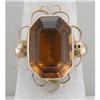 Image 1 : Retro Rose Gold Citrine Ring #1238247