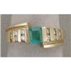 Image 1 : 14K emerald and diamond ring #1238265