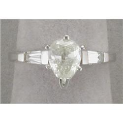 18K pear-shaped diamond ring #1238267