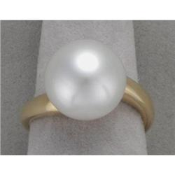 18K Cultured South Sea Pearl Ring #1238269