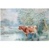 Image 1 : Hugo Fisher  Watercolor Painting of Cattle #1238296