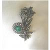 Image 1 : ESTATE DIAMOND/CARVED EMERALD "TREMBLANT" PIN #1238321