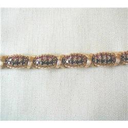 1950's Ruby/Diamond/Sapphire/14K Link Bracelet #1238334