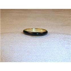 Authentic 18K YG Hidalgo Black Enamel Ring Band#1238366