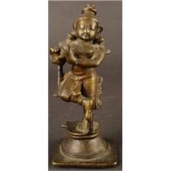 Antique Indian Bronze Krishna Sculpture #1238403