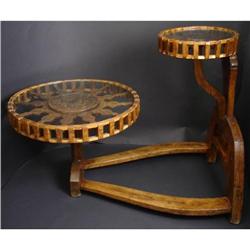Chinese Antique Furniture, Double Wheel Table #1238414