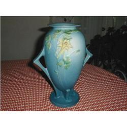 ROSEVILLE COLUMBINE HANDLED VASE  #1238461