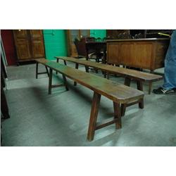 Pair of French oak benches c.1880 #1238491