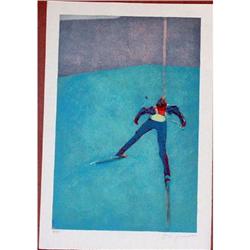 Steve Kuzma, Slalom, Signed Lithograph #1238504