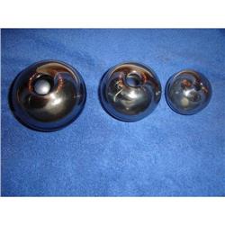 3 Signed /Dated  Smokey Holmegaard Vases  #1238535