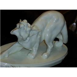 White Art Deco Figurine #1238537