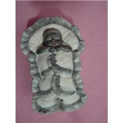 RARE ANTIQUE GERMAN BLACK BABY JEWELRY BOX, EXC#1238544