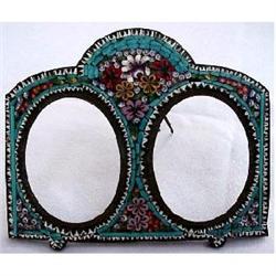 OLD MICROMOSAIC DOUBLE PICTURE FRAME #1238548